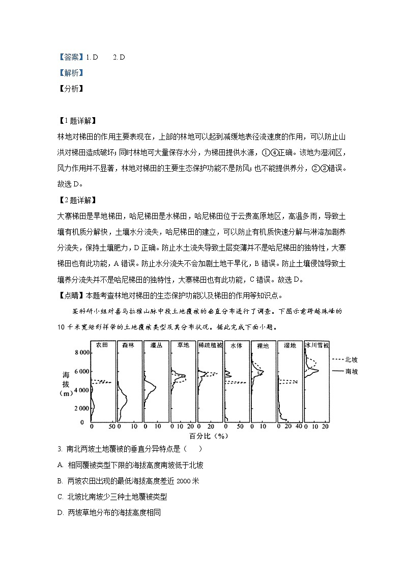 2021年八省联考河北省地理试卷及答案解析（原卷+解析卷）02