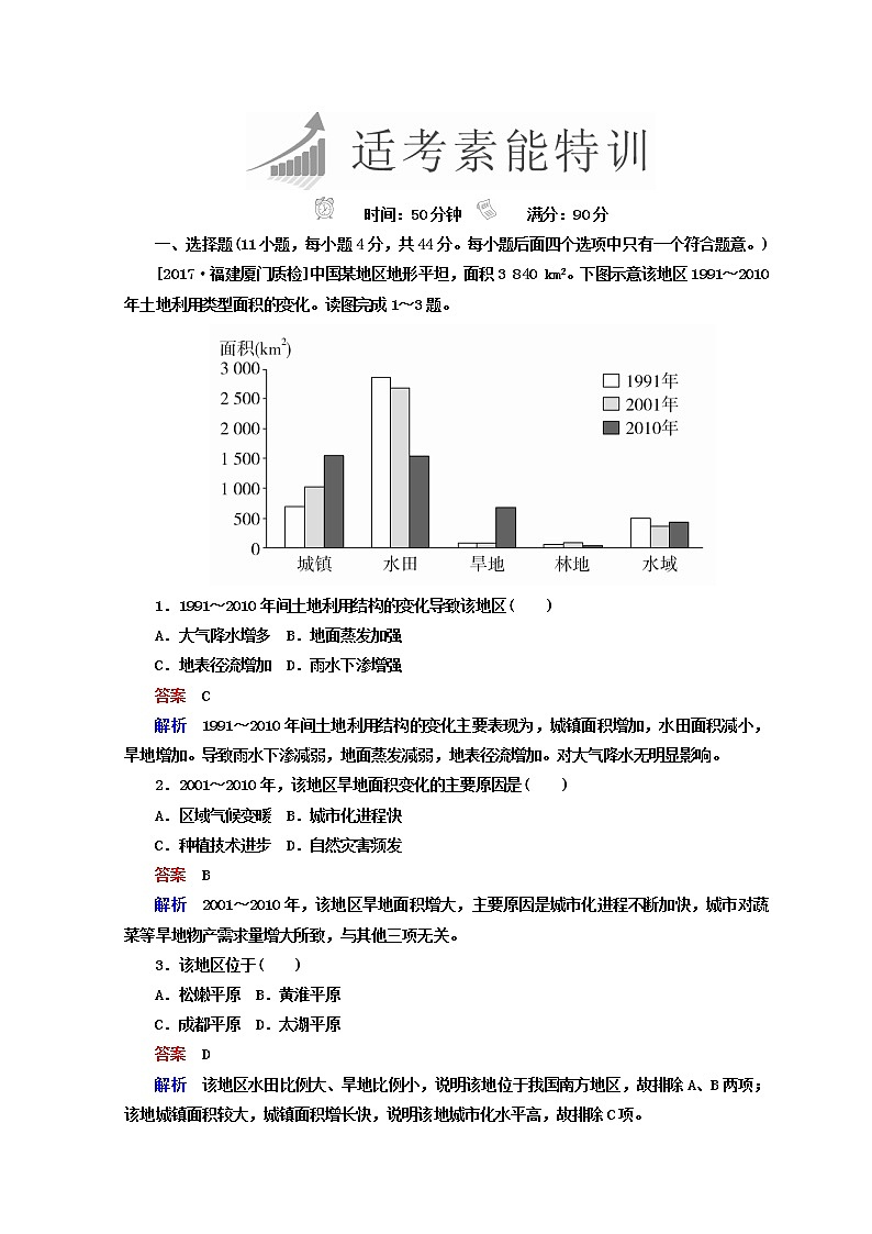 2018年高考地理全国用二轮复习练习：第二篇　方法与技能 专题二　地理图表攻略 2-2-2 Word版含答案第1页