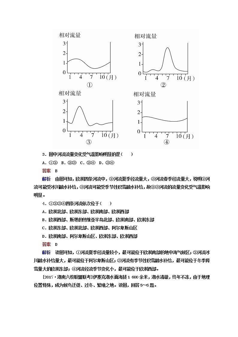 2018年高考地理全国用二轮复习练习：第一篇　专题与热点 专题一　自然地理事物的特征、规律、原理 1-1-3 Word版含答案第2页