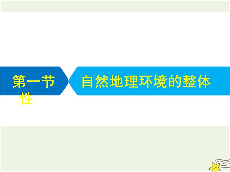 高考地理二轮复习第一部分专题三第一节《自然地理环境的整体性》课件第1页