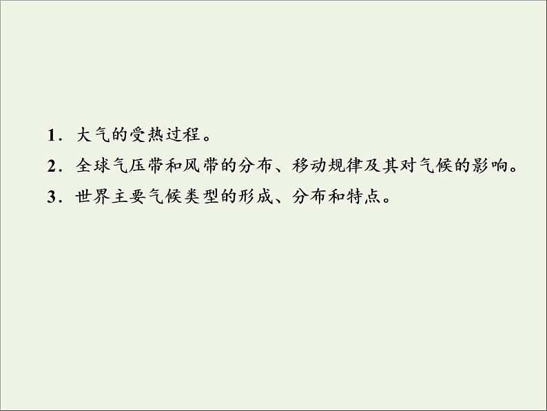 高考地理二轮复习第一部分专题二第二节《大气受热过程和全球气压带风带的分布》课件03