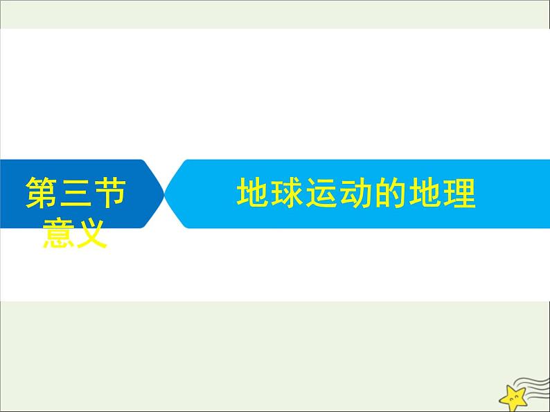 高考地理二轮复习第一部分专题一第三节《地球运动的地理意义》课件01