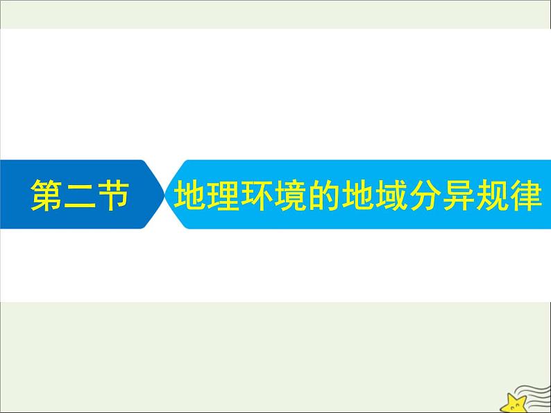 高考地理二轮复习第一部分专题三第二节《地理环境的地域分异规律》课件01