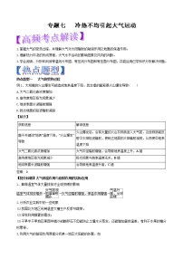 专题07 冷热不均引起大气运动-2018年高考地理热点题型和提分秘籍 Word版含解析