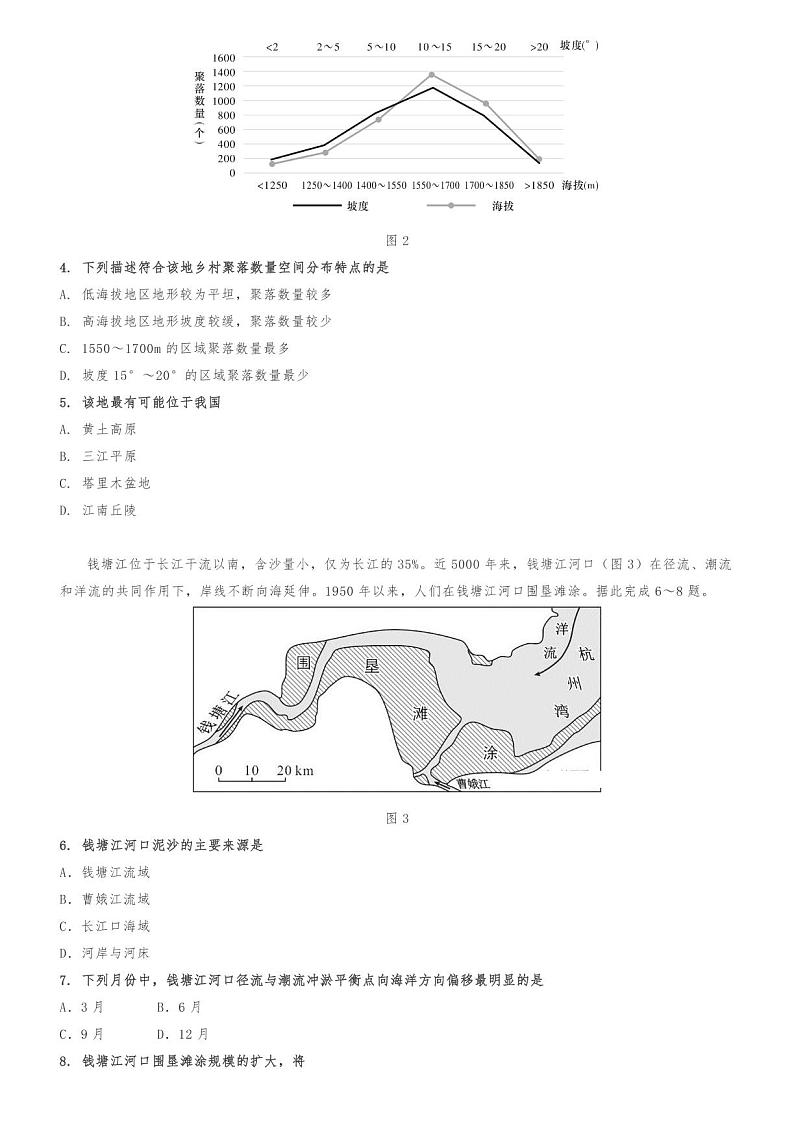福建省厦门第一中学2020-2021学年高三月考地理试卷02