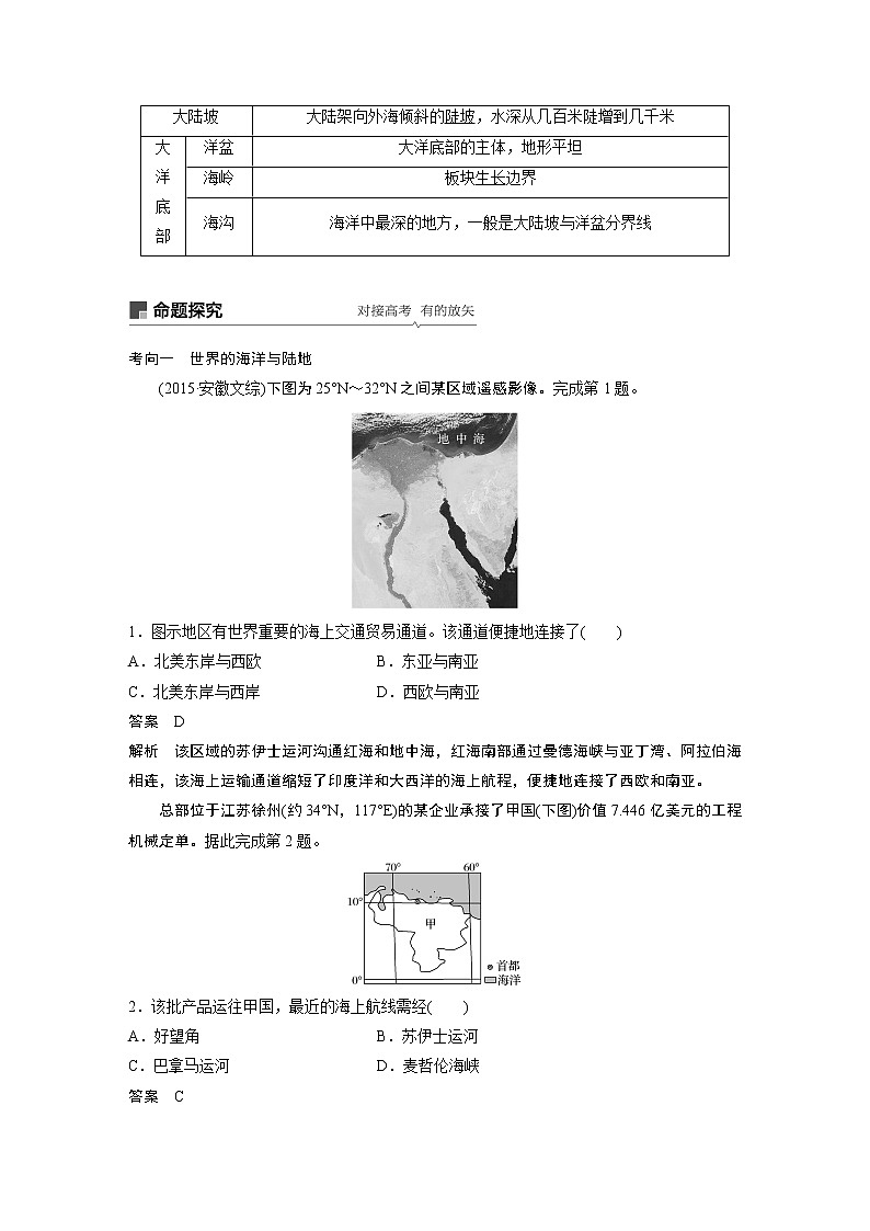 20届高考地理一轮复习讲义 区域地理 第1章 第36讲 世界地理概况03