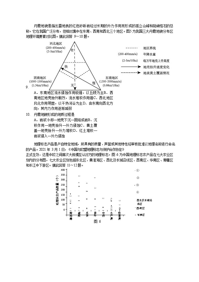苏锡常镇四市2020~2021学年度高三教学情况调研（二）地理（含答案） 试卷03