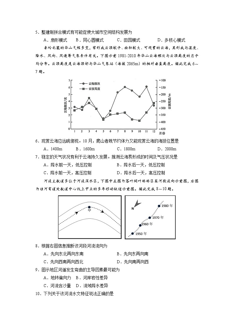 2021福建省高考压轴卷： 地理 +答案解析02