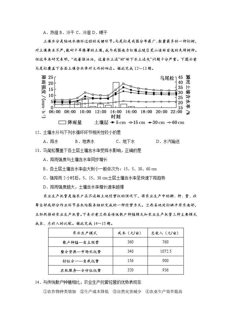 2021江苏省高考压轴卷：地理 +答案解析03