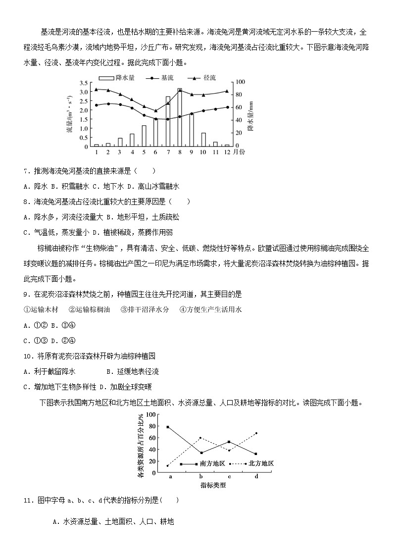 辽宁省沈阳市郊联体2020-2021学年高二下学期期中考试地理试题+答案第2页