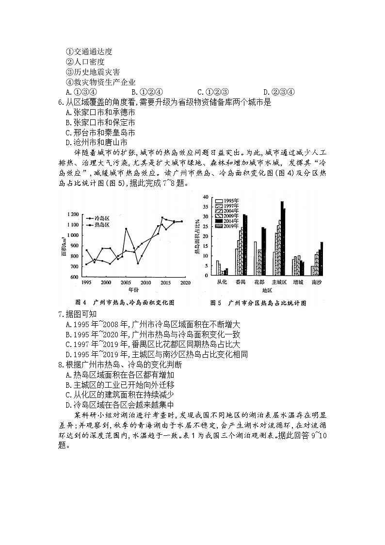 山东省济南市2021届高三3月份模拟考试地理试题（一模）03