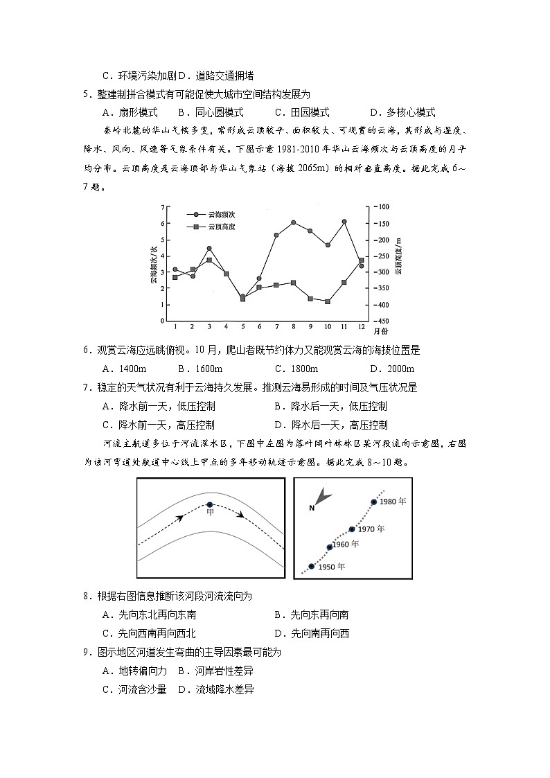 2021届福建省高考压轴卷之地理Word版含答案解析02