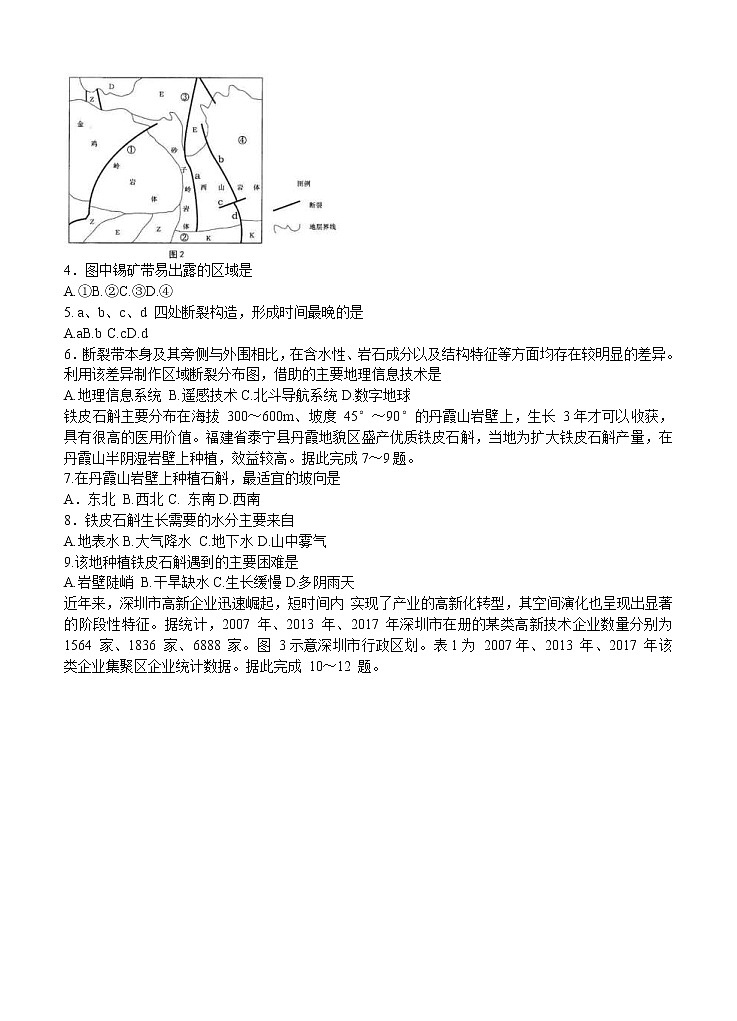 山东省青岛市2021届高三下学期5月统一模拟检测（二模）地理（含答案）第2页