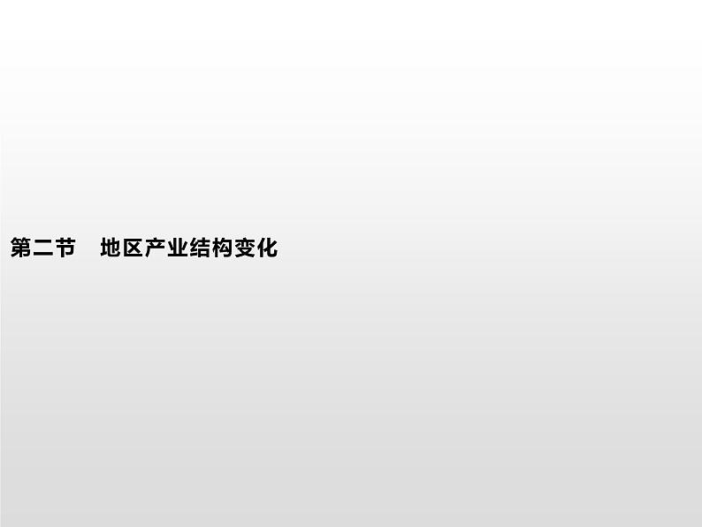 高中地理人教版（2019）选择性必修2第三章　第二节　地区产业结构变化 课件01