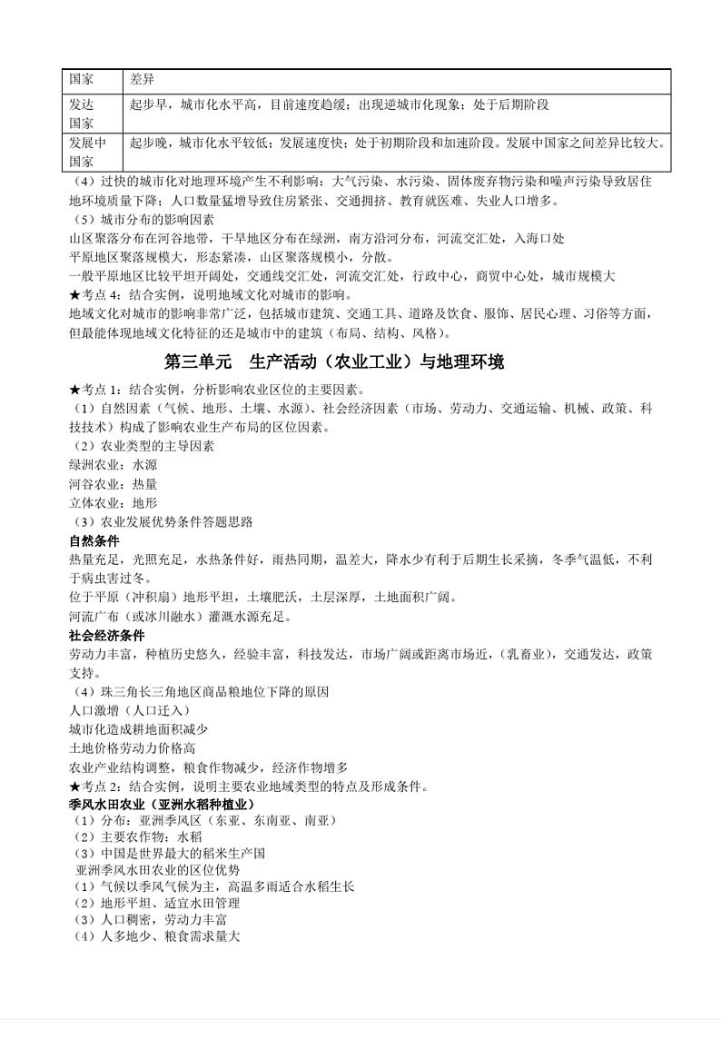 高中地理必修二知识点整理完整版03