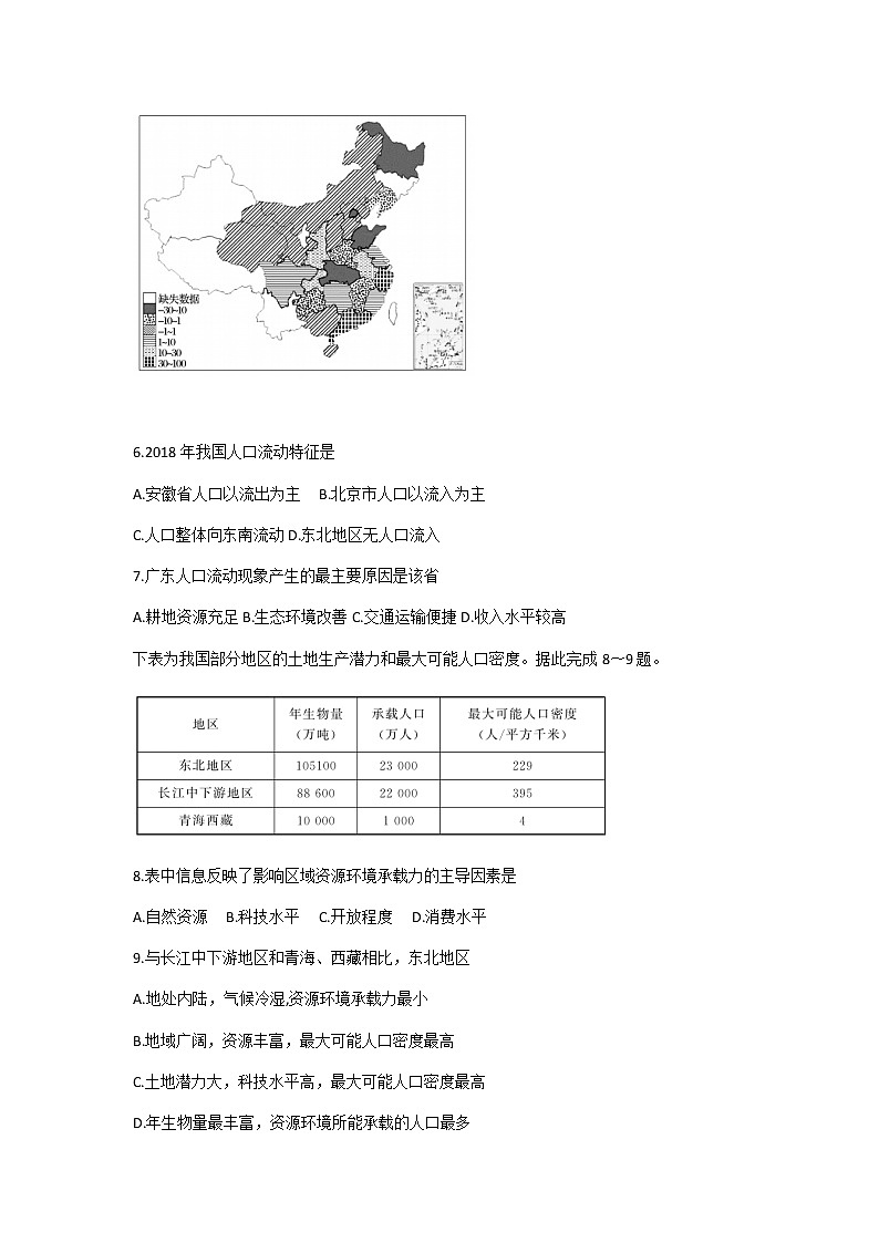 山东省济宁市兖州区2020-2021学年高一下学期期中考试地理试题+答案02