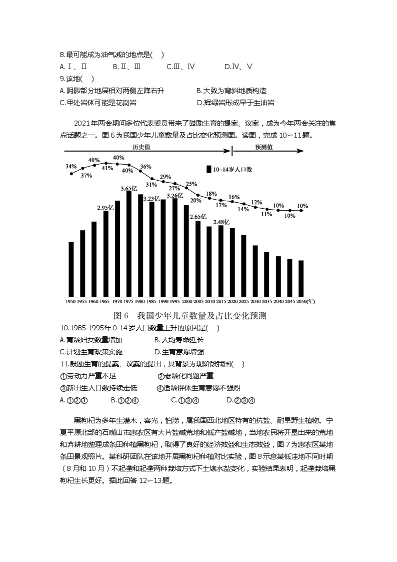 山东枣庄市2021届高三模拟考试地理试题（含答案））03