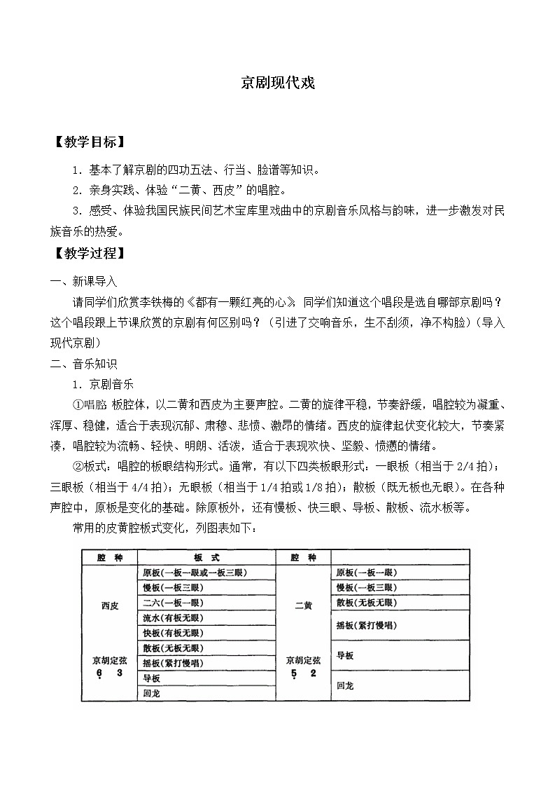 人音版（2019） 必修《音乐鉴赏》 4.8 京剧现代戏 课件+教案01