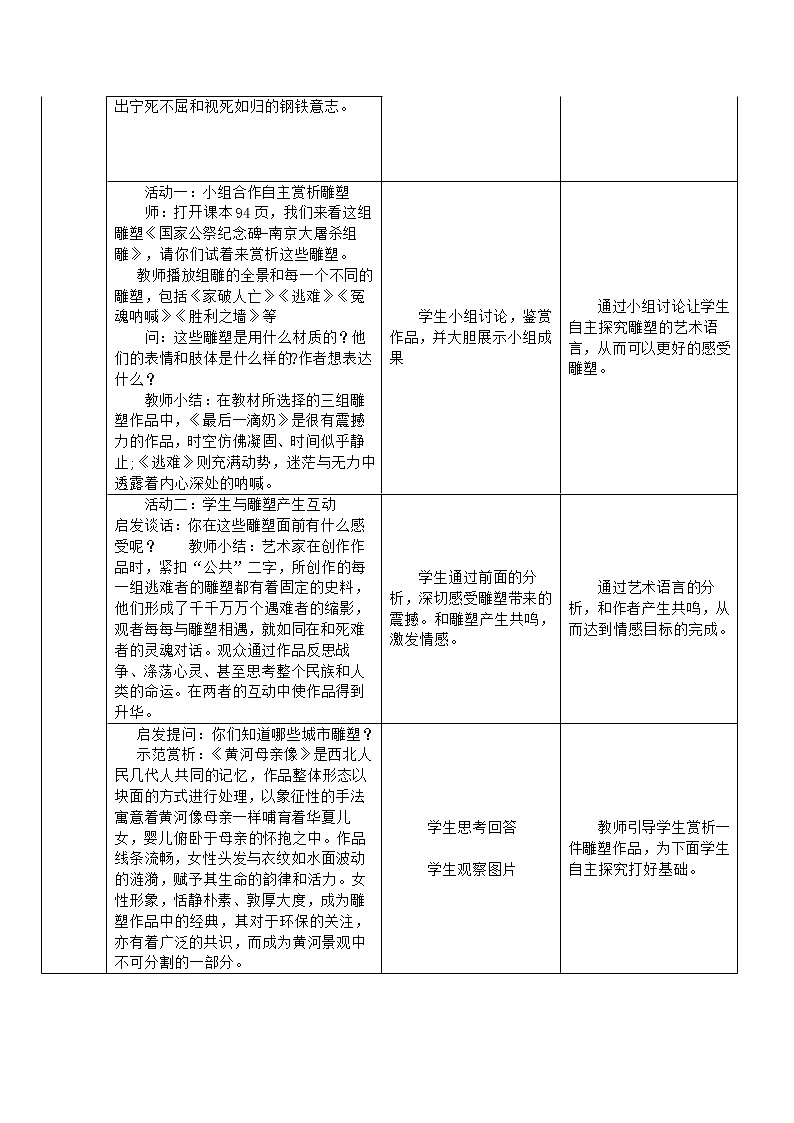 人美版高中美术 第三单元 主题三 场域与对话—公共空间里的雕塑 课件PPT+教案03