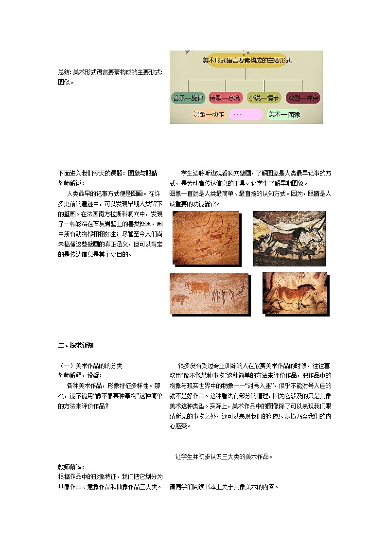 湘教版高中美术选修：美术鉴赏 第一单元 第二课 图像与眼睛教案(2)（教案）第2页