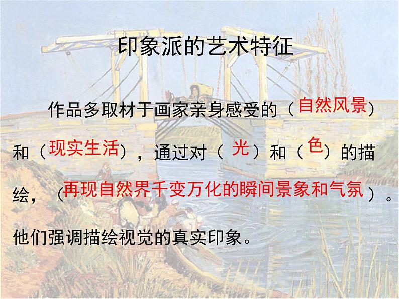 人教版高中美术选修：美术鉴赏 第七课 从传统走向现代——印象派与后印象派 课件第7页
