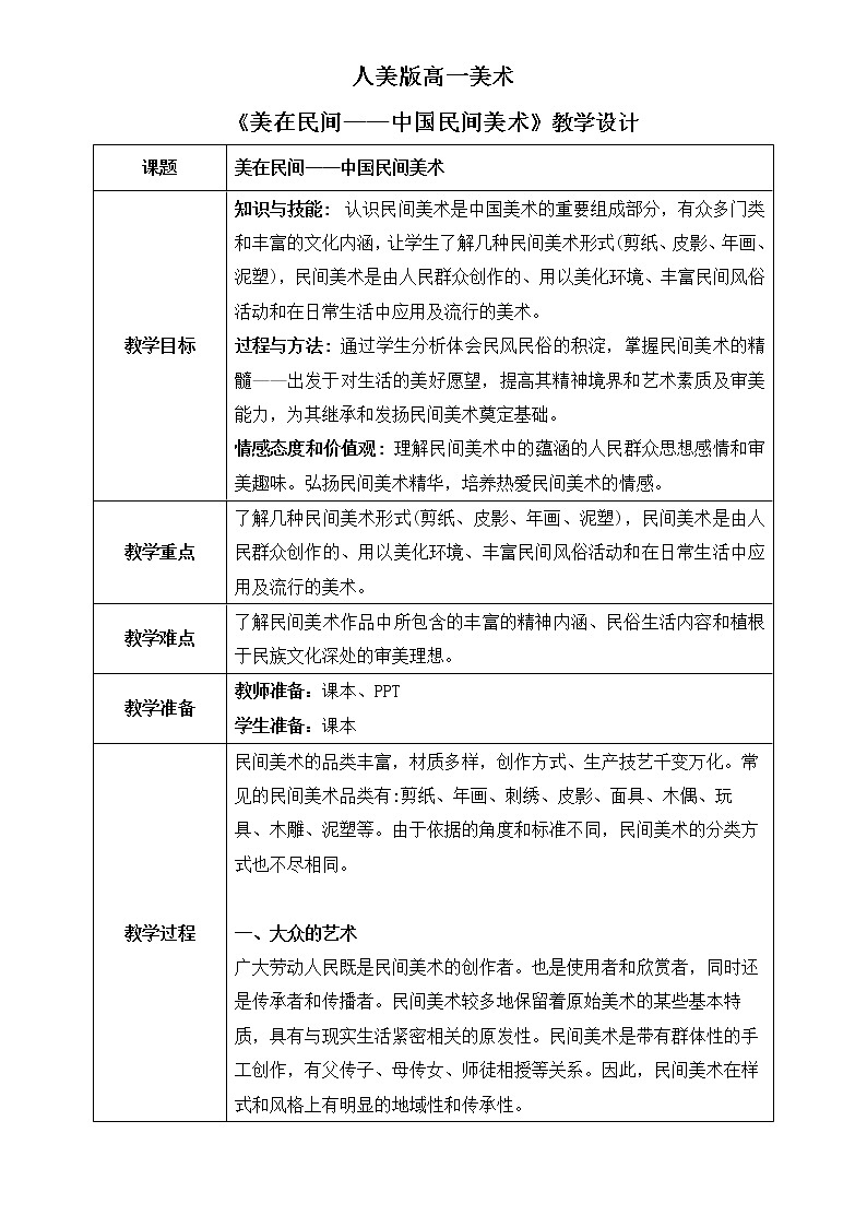 《美在民间——中国民间美术》课件+教案01