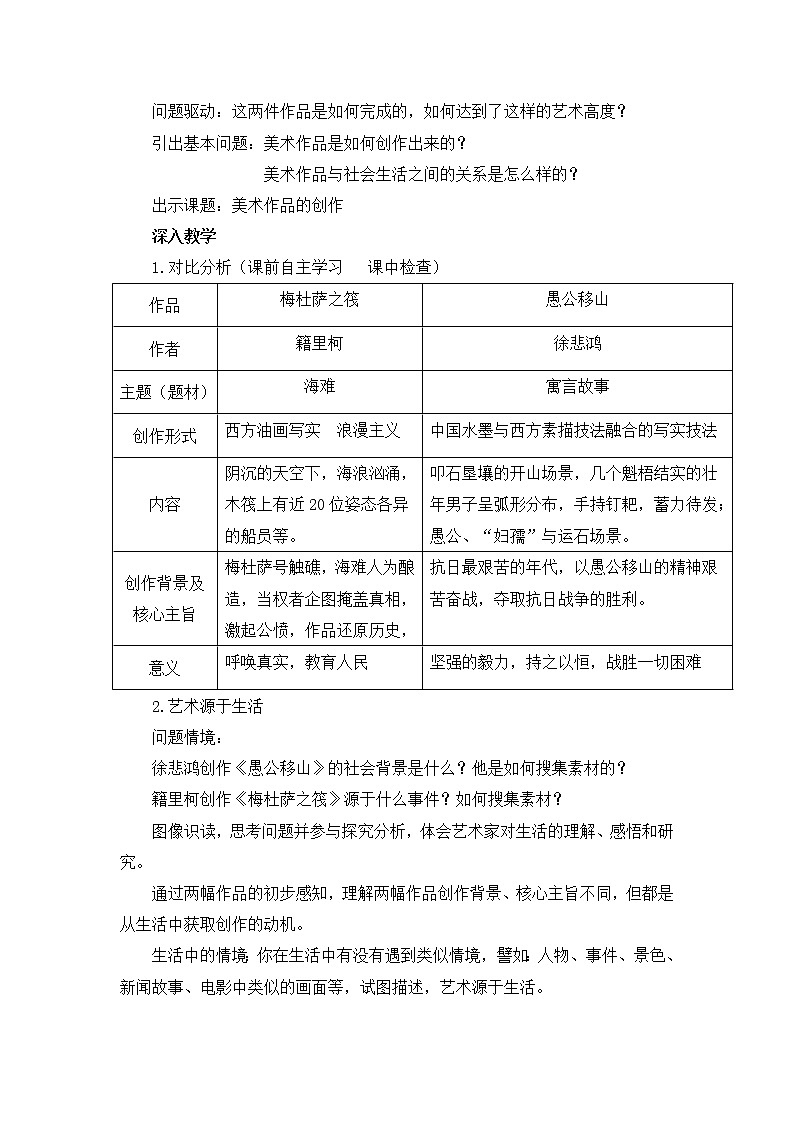 名师精创 《美术作品的创作》教案202