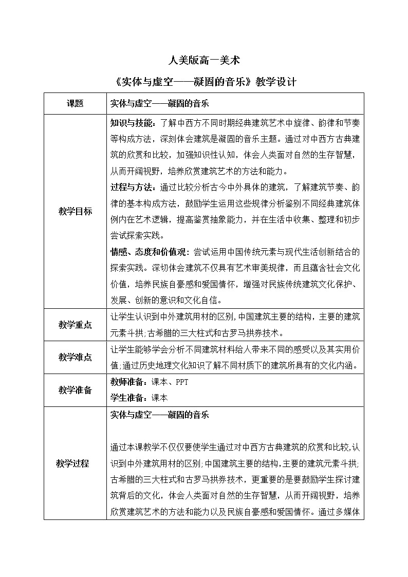 《实体与虚空——凝固的音乐》课件+教学设计01