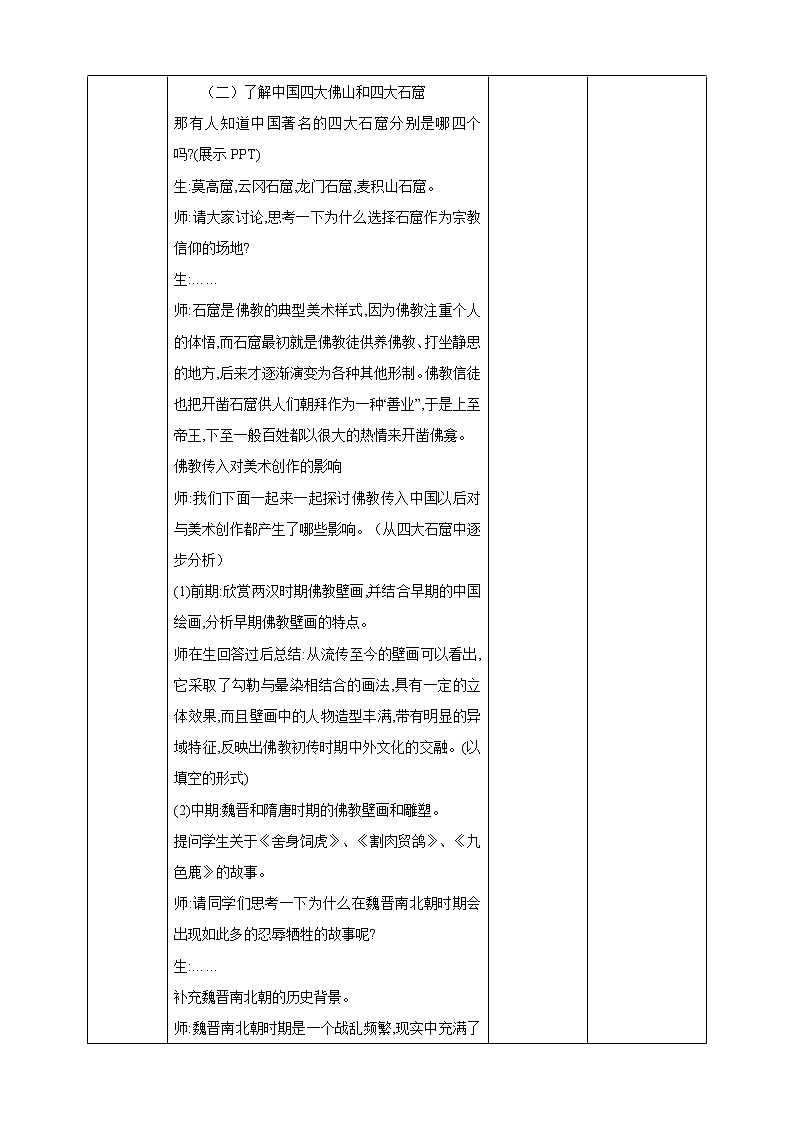 高中美术新湘美版心灵的慰藉教学设计第2页