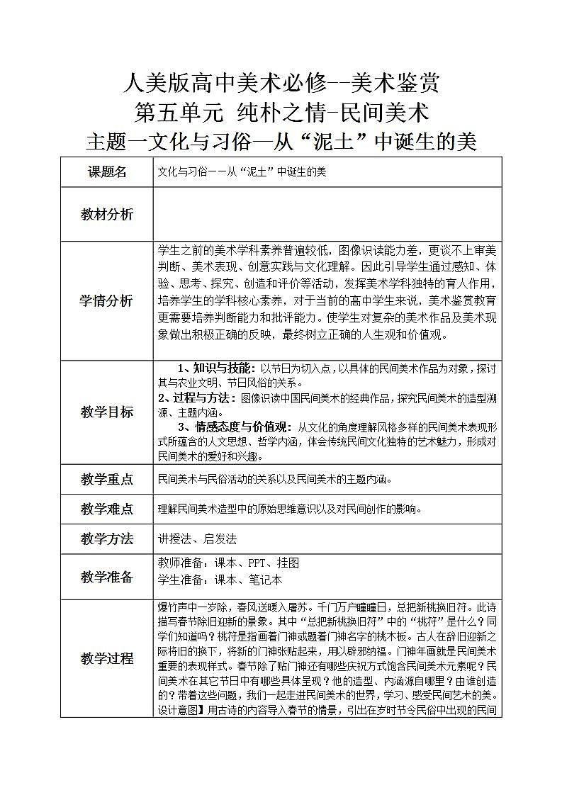 上传版 主题一 文化与习俗——从“泥土”中诞生的美第1页