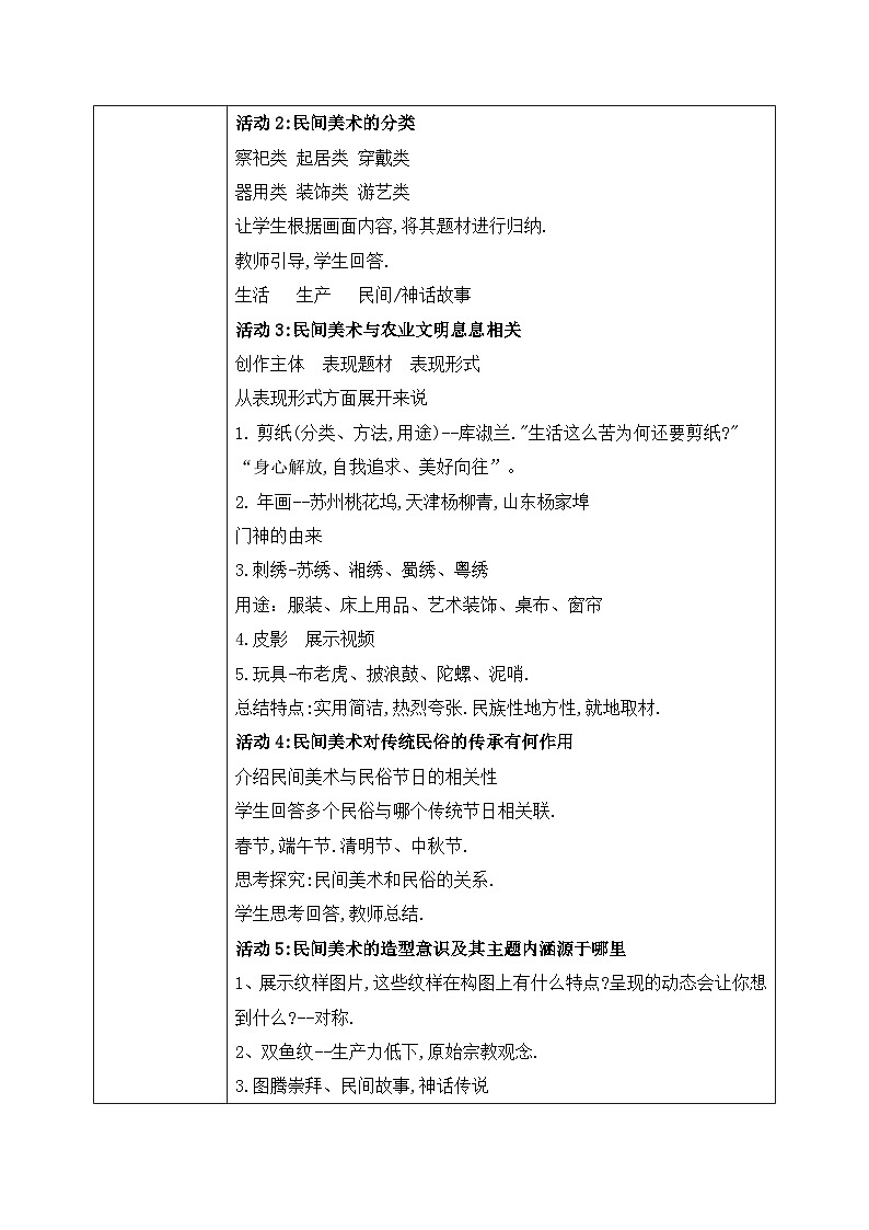 5.1+文化与习俗—从“泥土”中诞生的美+教学设计高一上学期美术人美版（2019）美术鉴赏第2页