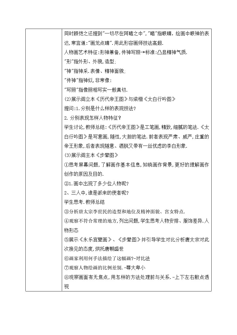 2.1+程式与意蕴--中国传统绘画+教学设计高一上学期美术人美版（2019）美术鉴赏第2页