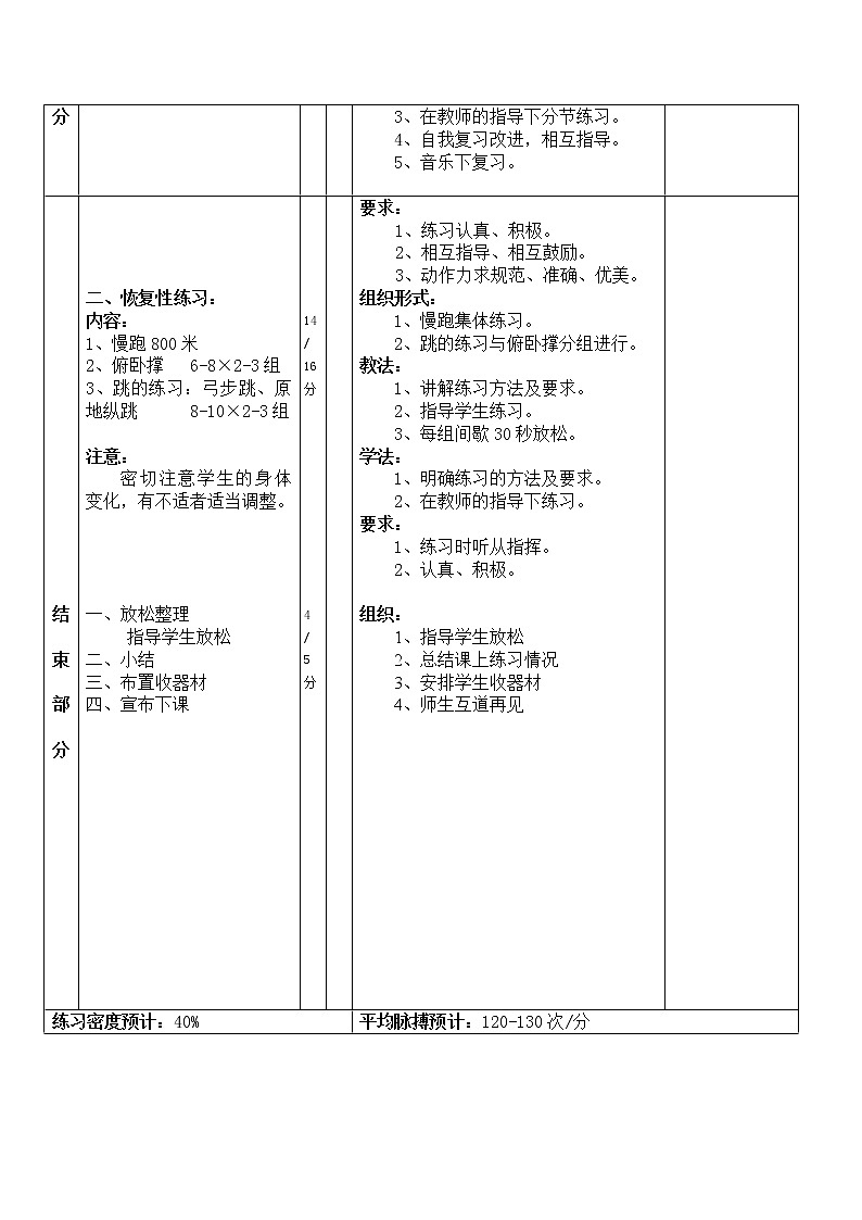 高一体育与健康全册教案第3页