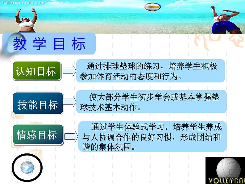 排球正面双手垫球技术 课件-2021-2022学年高中体育与健康人教版必修第一册06