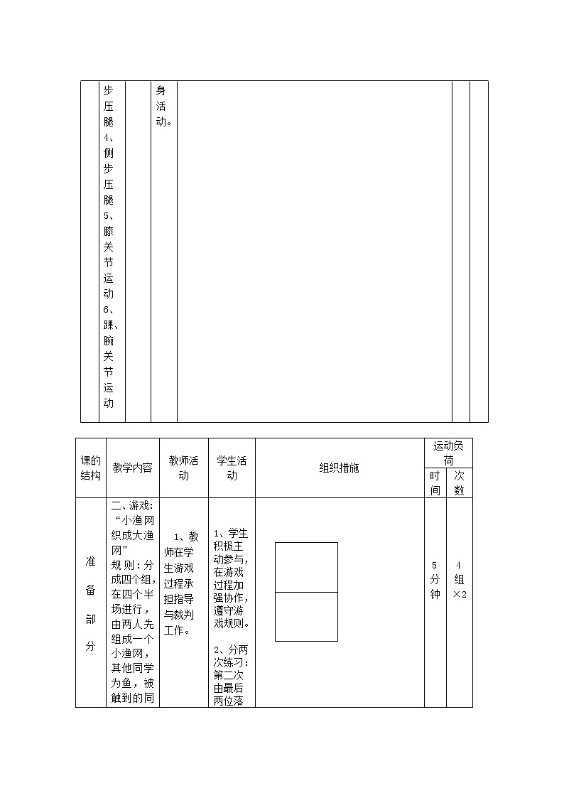 高中体育与健康人教版全一册 7.3 篮球教学 教案03