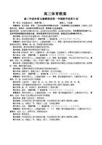 高三体育教案全套