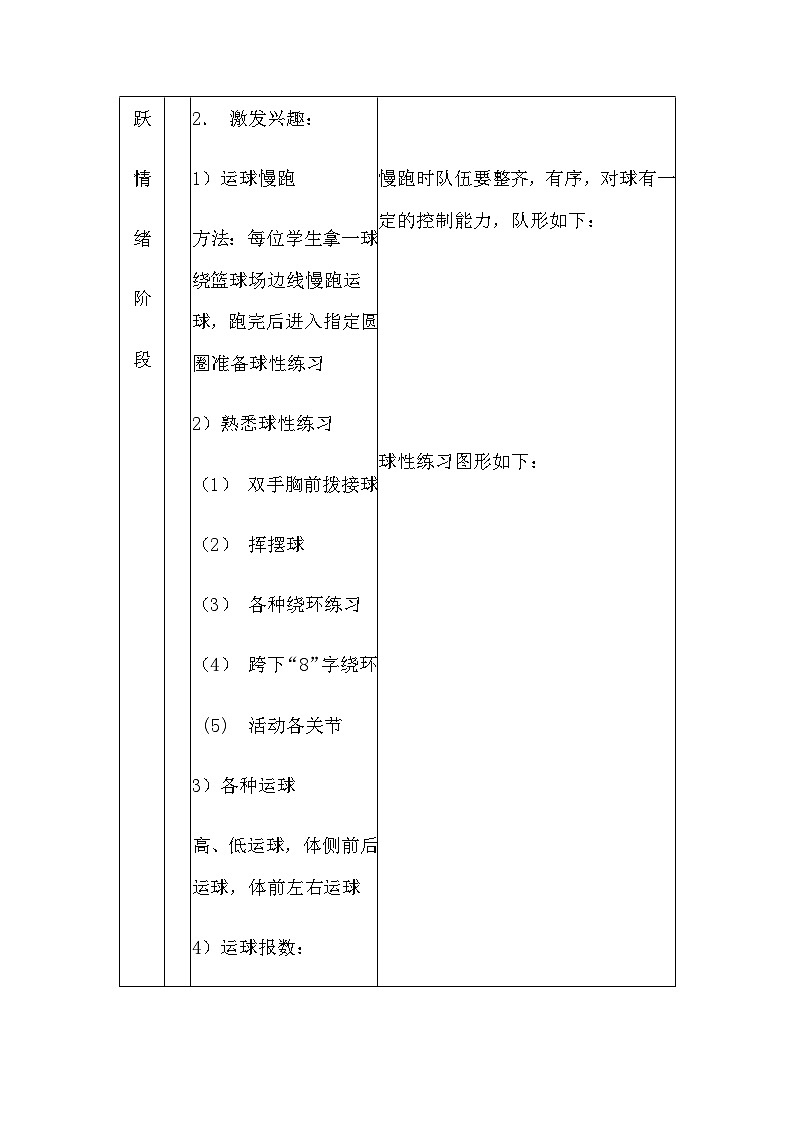人教版体育与健康 高一篮球 行进间运球接单手低手投篮 游戏-障碍跑教案02