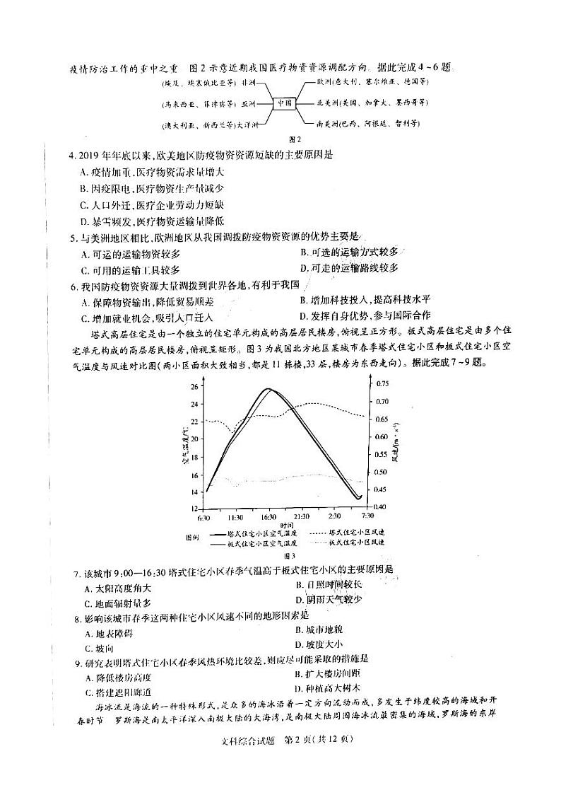 2021届安徽省皖豫名校联盟体高三下学期4月第三次联考文综试题 PDF版02