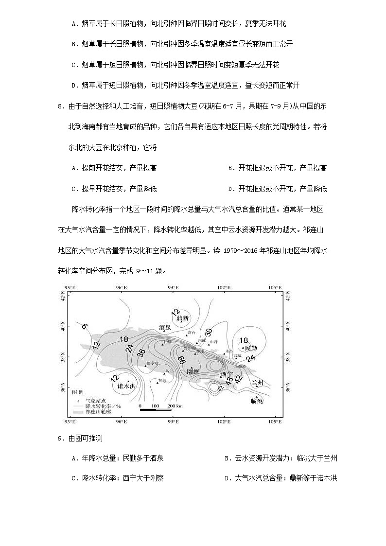 山东省聊城2019届高三3月份模拟考试文科综合试题 含答案第3页