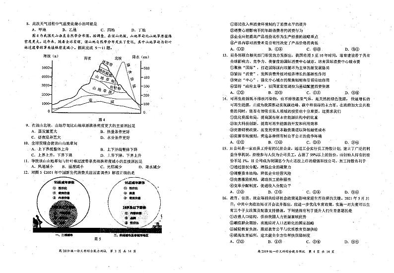 高2022届宜宾一诊文综练习题02