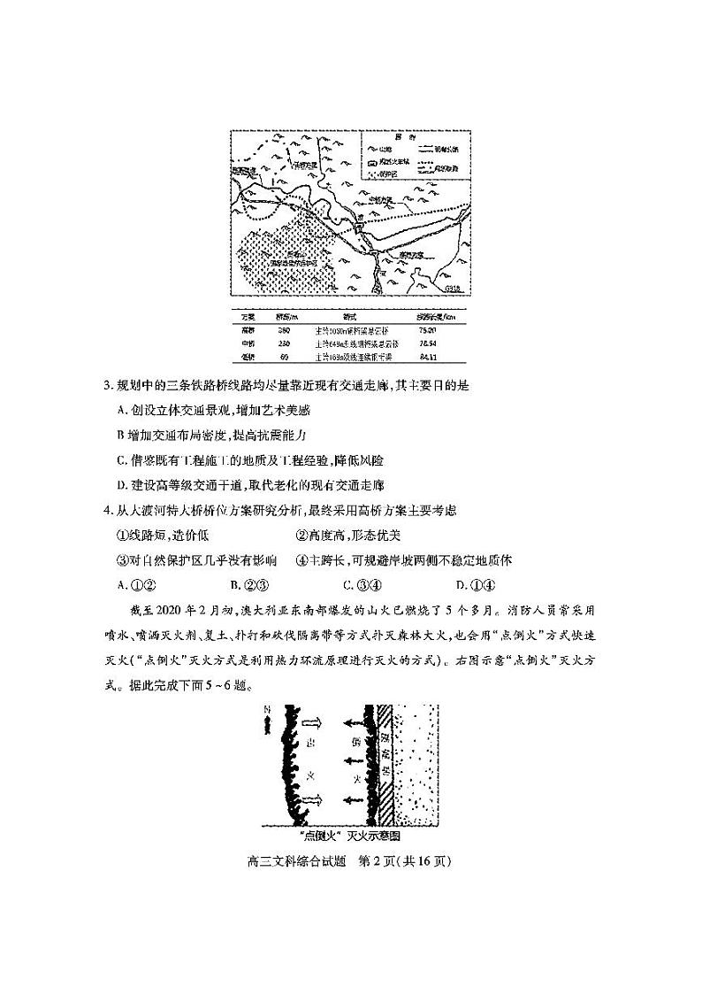 山西省运城市2021-202学年高三上学期期末文科综合试题第2页