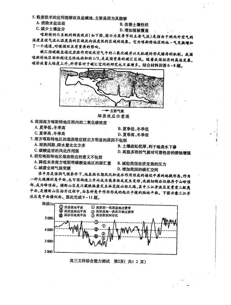 河南省六市—周口市2021届高三下学期3月第一次联考（一模）文科综合试题含答案第2页