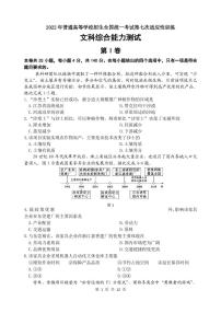 陕西省西安市西工大附中2022届高三第七次适应性训练文综试题PDF版含答案