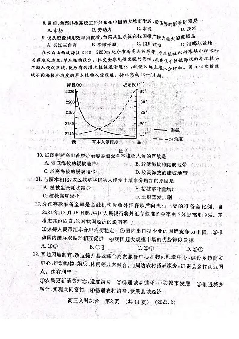 河南省洛阳市2021-2022学年高三第二次统一考试（二模）文科综合试题无答案03