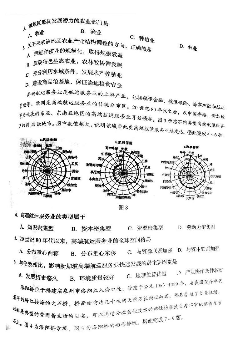 2022年兰州市高三年级诊断性考试文科综合试卷含答案（兰州一诊）02