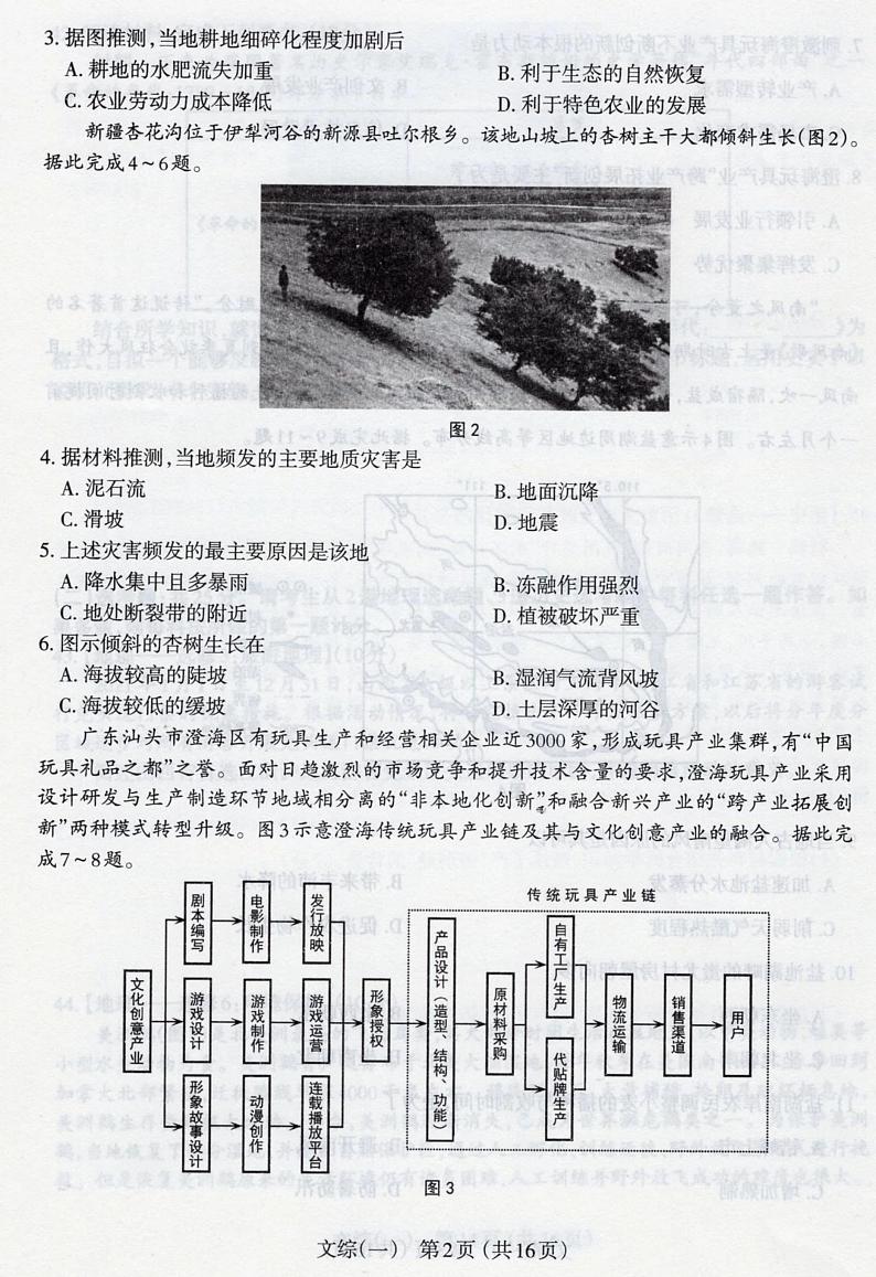 2021届山西省太原市高三模拟考试（一模）文科综合试卷02