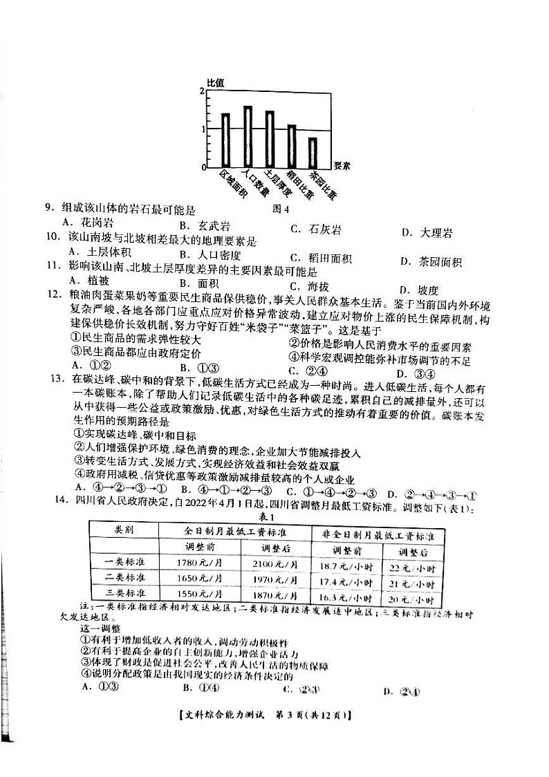 2022年高考桂林、河池、来宾、北海、崇左市联合考试第3页
