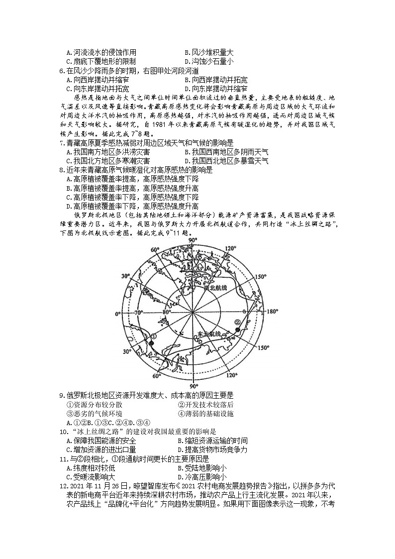 2022运城高三5月份考前适应性测试文科综合试题含解析02