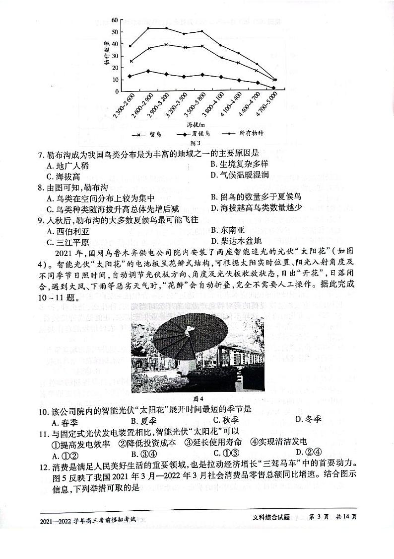 2022届河南省名校联盟高三考前模拟文综试题（图片版）03