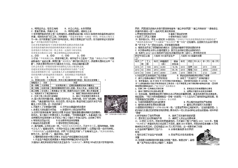 2022届江西省宜春市上高二中高三下学期第十次月考试题（5月）文综Word版试题含答案第3页